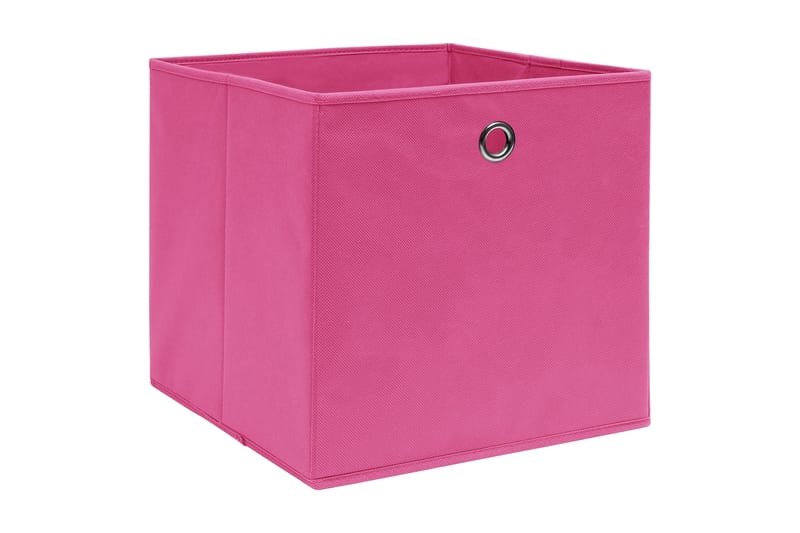 Oppbevaringsbokser 4 stk rosa 32x32x32 cm stoff - Oppbevaring - Oppbevaring til småting - Oppbevaringskasse