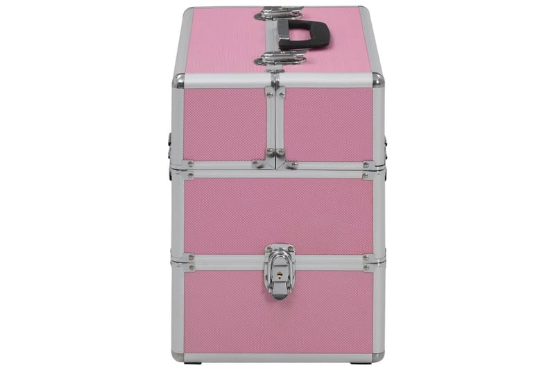 Sminkeveske 37x24x35 cm rosa aluminium - Rosa - Oppbevaring - Oppbevaring til småting