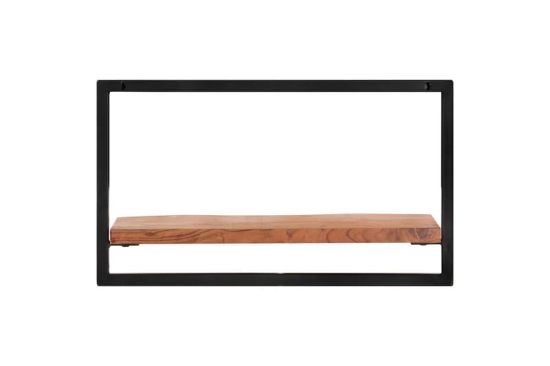 Vegghyller 2 stk 60x25x35 cm heltre akasie og stål - Brun - Oppbevaring - Hylle - Vegghylle