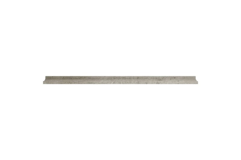 Vegghyller 2 stk betonggrå 115x9x3 cm - Grå - Oppbevaring - Hylle - Vegghylle