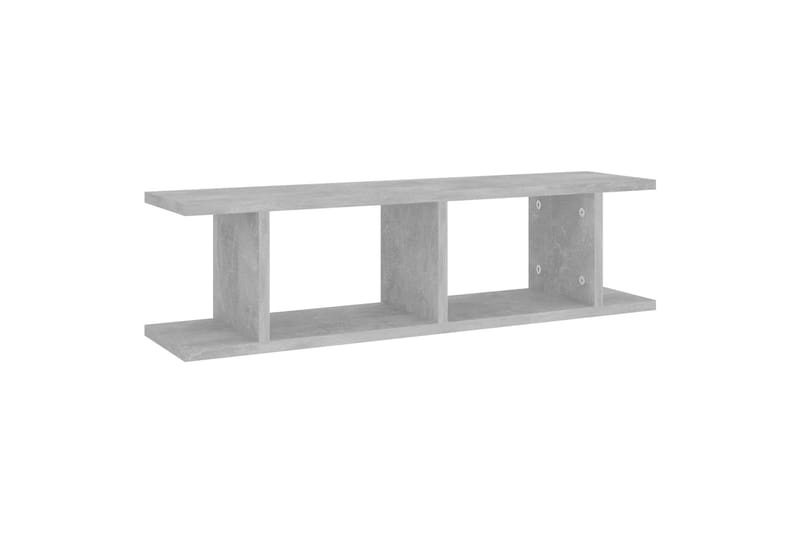 Vegghyller 2 stk betonggrå 78x18x20 cm sponplate - Grå - Oppbevaring - Hylle - Vegghylle