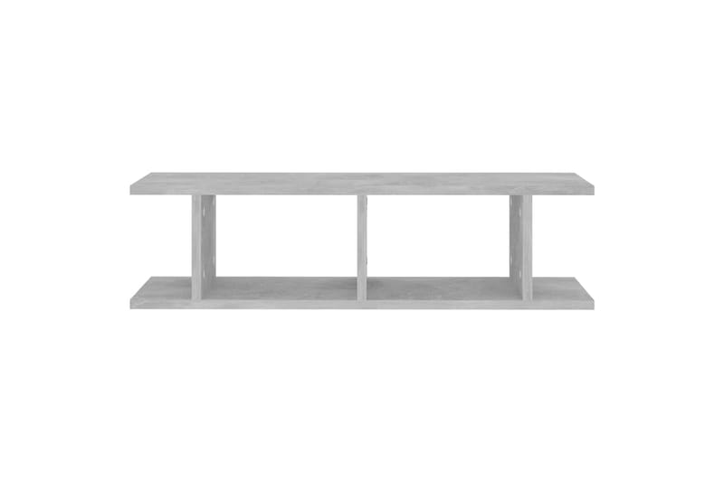 Vegghyller 2 stk betonggrå 78x18x20 cm sponplate - Grå - Oppbevaring - Hylle - Vegghylle