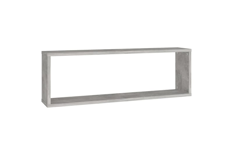 Vegghyller kubeformet 2 stk 80x15x26,5 cm sponplate - Grå - Oppbevaring - Hylle - Vegghylle