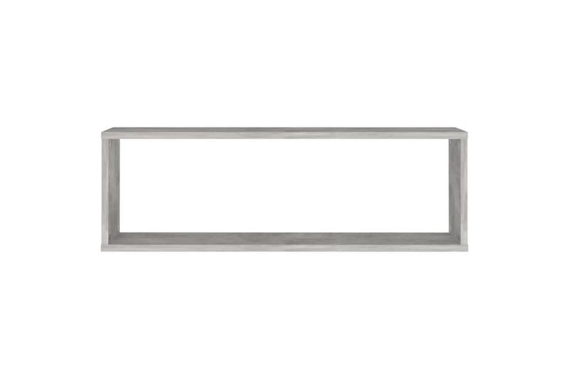 Vegghyller kubeformet 2 stk 80x15x26,5 cm sponplate - Grå - Oppbevaring - Hylle - Vegghylle