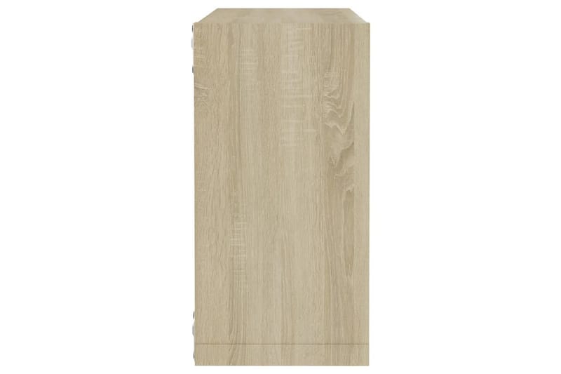 Vegghyller kubeformet 2 stk sonoma eik 30x15x30 cm - Brun - Oppbevaring - Hylle - Vegghylle