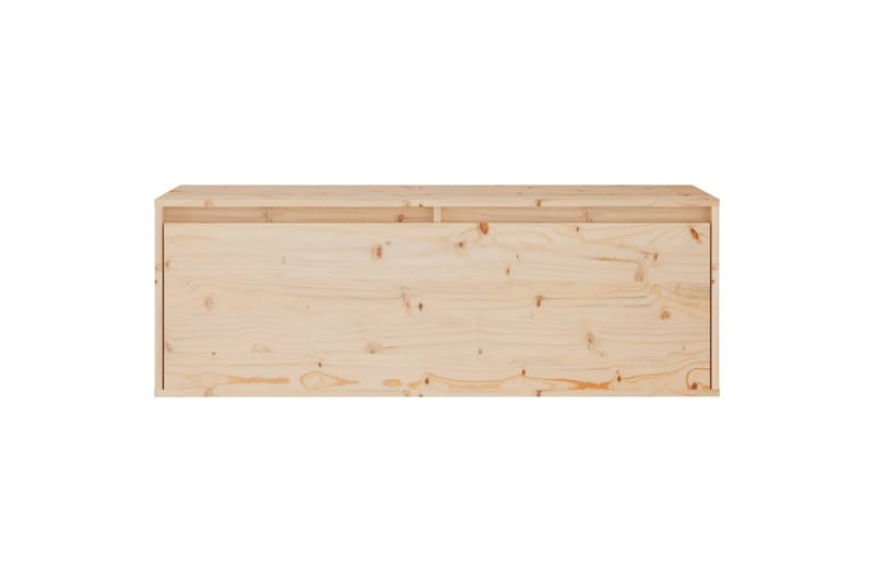 Veggskap 100x30x35 cm heltre furu - Brun - Oppbevaring - Hylle - Vegghylle