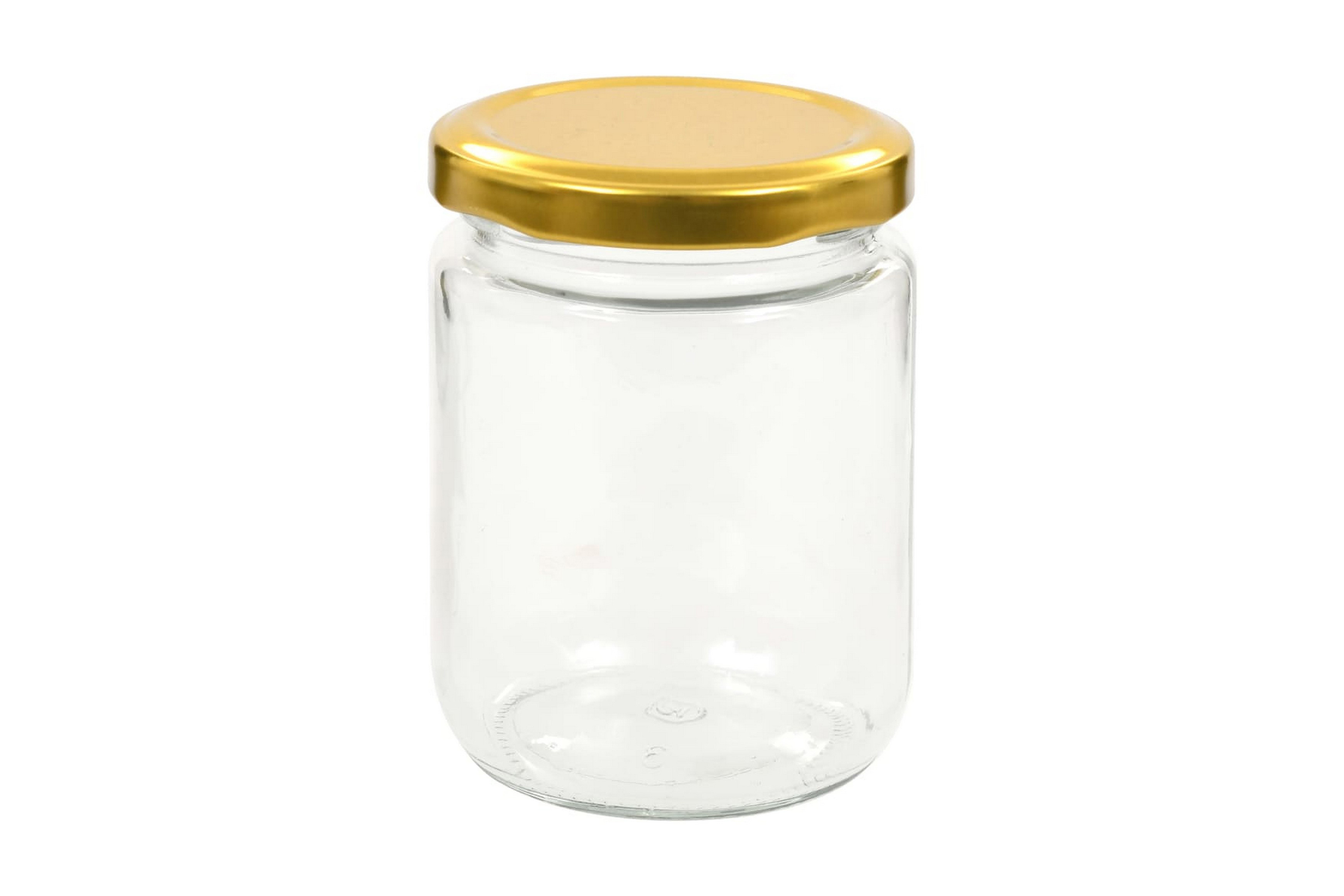 Be Basic Syltetøyglass med gult lokk 48 stk 230 ml -