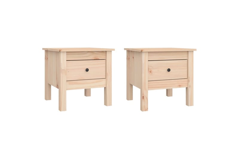 beBasic Sidebord 2 stk 40x40x39 cm heltre furu - Brun - Oppbevaring - Oppbevaringsmøbler - Sideboard & skjenk