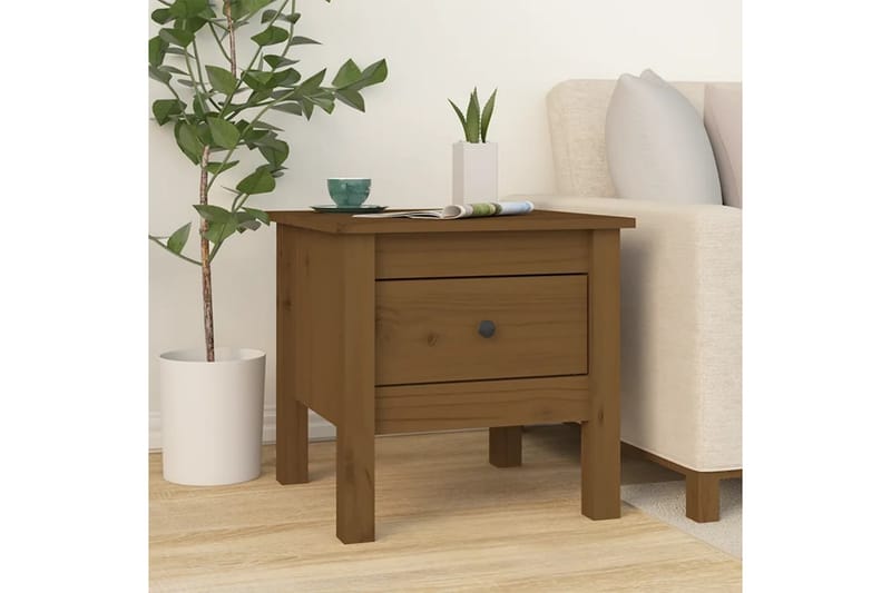 beBasic Sidebord 2 stk honningbrun 40x40x39 cm heltre furu - Brun - Oppbevaring - Oppbevaringsmøbler - Sideboard & skjenk