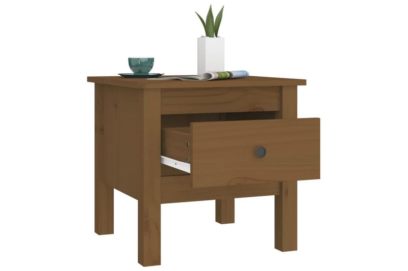 beBasic Sidebord 2 stk honningbrun 40x40x39 cm heltre furu - Brun - Oppbevaring - Oppbevaringsmøbler - Sideboard & skjenk