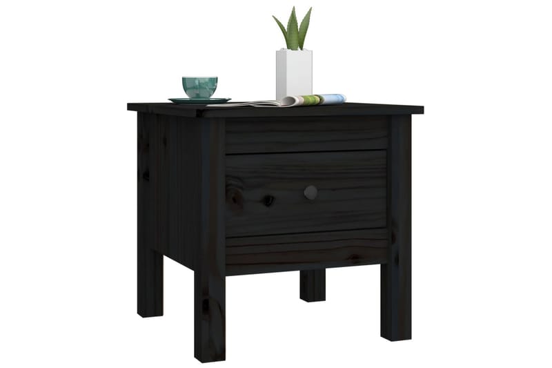 beBasic Sidebord 2 stk svart 40x40x39 cm heltre furu - Svart - Oppbevaring - Oppbevaringsmøbler - Sideboard & skjenk