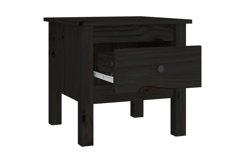 beBasic Sidebord 2 stk svart 40x40x39 cm heltre furu - Svart - Oppbevaring - Oppbevaringsmøbler - Sideboard & skjenk