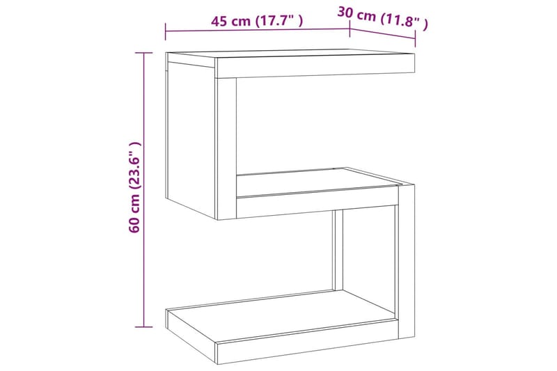 beBasic Sidebord 45x30x60 cm heltre teak - Brun - Oppbevaring - Oppbevaringsmøbler - Sideboard & skjenk