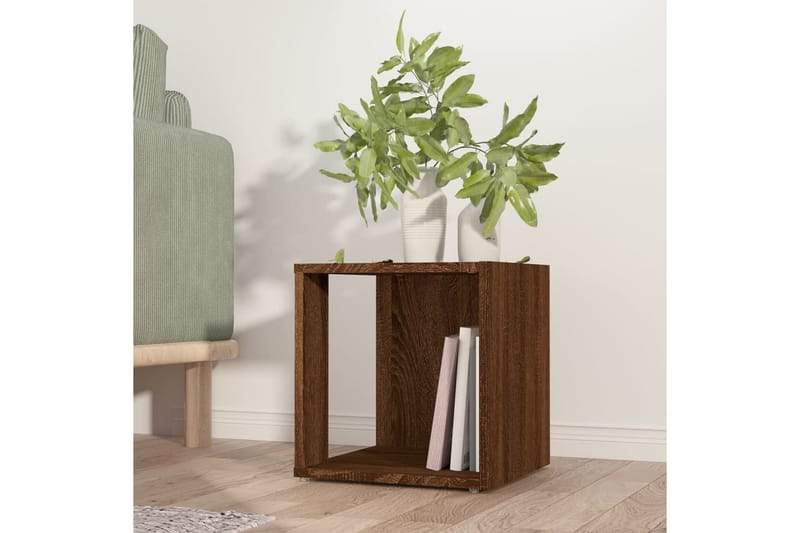 beBasic Sidebord brun eik 33x33x34,5 cm konstruert tre - Brun - Oppbevaring - Oppbevaringsmøbler - Sideboard & skjenk