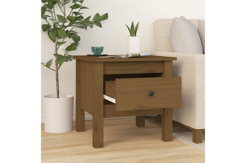 beBasic Sidebord honningbrun 40x40x39 cm heltre furu - Brun - Oppbevaring - Oppbevaringsmøbler - Sideboard & skjenk