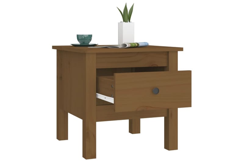 beBasic Sidebord honningbrun 40x40x39 cm heltre furu - Brun - Oppbevaring - Oppbevaringsmøbler - Sideboard & skjenk