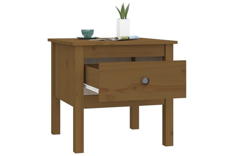 beBasic Sidebord honningbrun 50x50x49 cm heltre furu - Brun - Oppbevaring - Oppbevaringsmøbler - Sideboard & skjenk