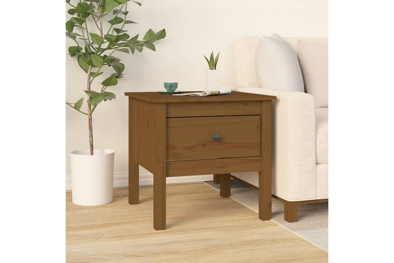 beBasic Sidebord honningbrun 50x50x49 cm heltre furu - Brun - Oppbevaring - Oppbevaringsmøbler - Sideboard & skjenk