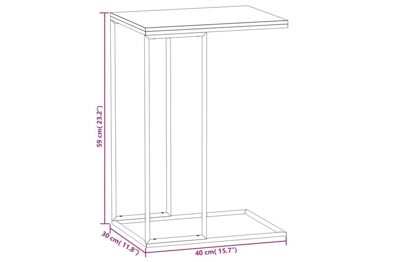 beBasic Sidebord hvit 40x30x59 cm konstruert tre - Hvit - Oppbevaring - Oppbevaringsmøbler - Sideboard & skjenk