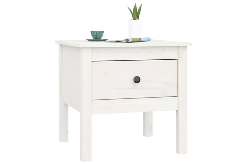 beBasic Sidebord hvit 50x50x49 cm heltre furu - Hvit - Oppbevaring - Oppbevaringsmøbler - Sideboard & skjenk