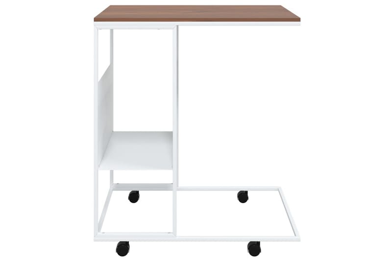 beBasic Sidebord med hjul hvit 55x36x63,5 cm konstruert tre - Hvit - Oppbevaring - Oppbevaringsmøbler - Sideboard & skjenk