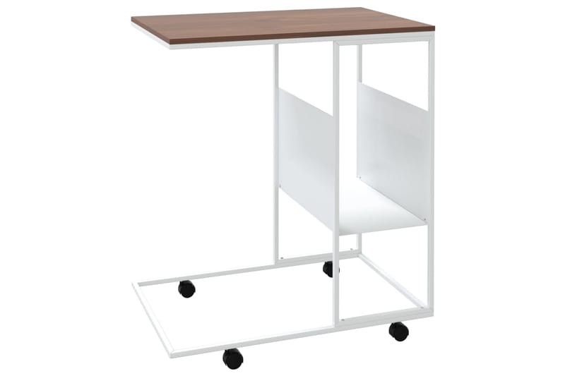 beBasic Sidebord med hjul hvit 55x36x63,5 cm konstruert tre - Hvit - Oppbevaring - Oppbevaringsmøbler - Sideboard & skjenk