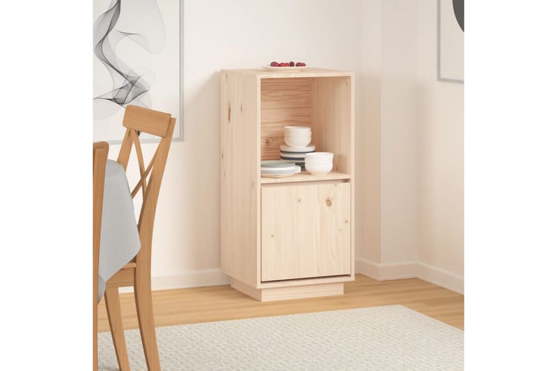 beBasic Skjenk 38x35x80 cm heltre furu - Brun - Oppbevaring - Oppbevaringsmøbler - Sideboard & skjenk