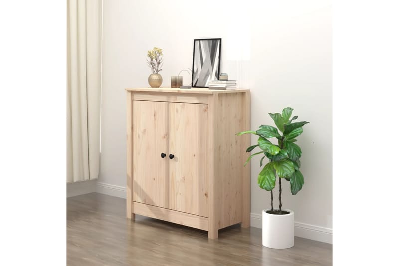 beBasic Skjenk 70x35x80 cm heltre furu - Brun - Oppbevaring - Oppbevaringsmøbler - Sideboard & skjenk