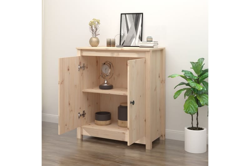 beBasic Skjenk 70x35x80 cm heltre furu - Brun - Oppbevaring - Oppbevaringsmøbler - Sideboard & skjenk