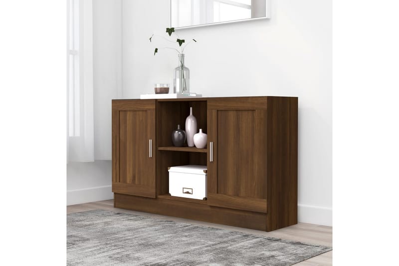 beBasic Skjenk brun eik 120x30,5x70 cm konstruert tre - Brun - Oppbevaring - Oppbevaringsmøbler - Sideboard & skjenk