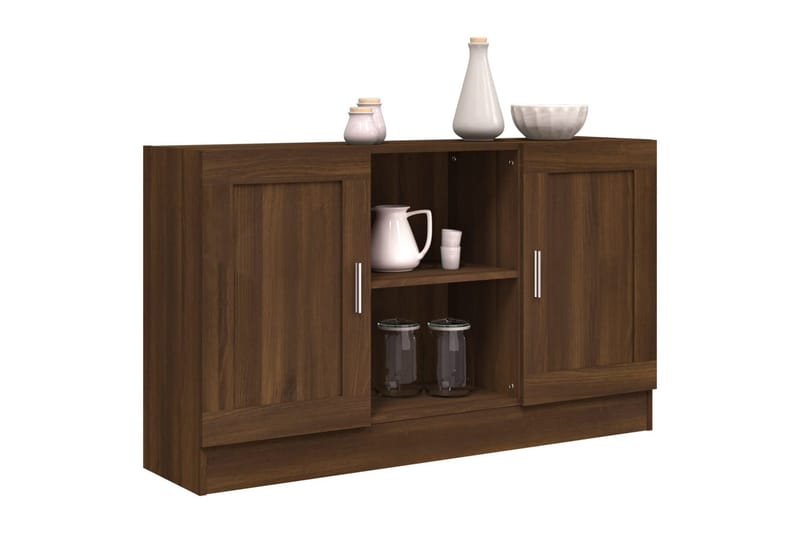 beBasic Skjenk brun eik 120x30,5x70 cm konstruert tre - Brun - Oppbevaring - Oppbevaringsmøbler - Sideboard & skjenk