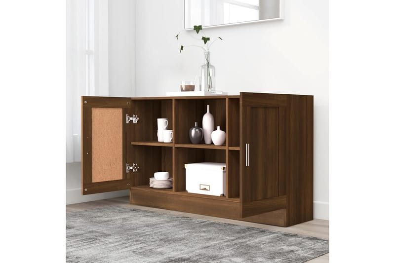 beBasic Skjenk brun eik 120x30,5x70 cm konstruert tre - Brun - Oppbevaring - Oppbevaringsmøbler - Sideboard & skjenk