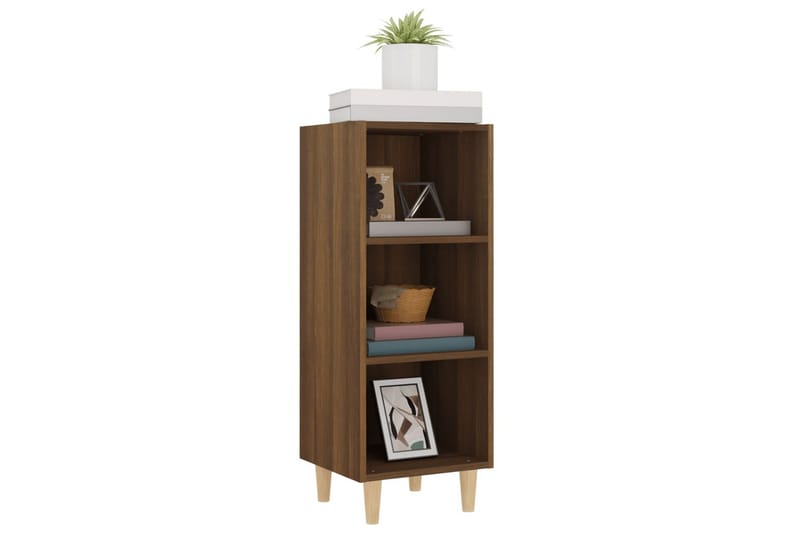 beBasic Skjenk brun eik 34,5x32,5x90 cm konstruert tre - Brun - Oppbevaring - Oppbevaringsmøbler - Sideboard & skjenk