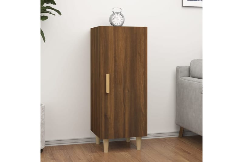 beBasic Skjenk brun eik 34,5x34x90 cm konstruert tre - Brun - Oppbevaring - Oppbevaringsmøbler - Sideboard & skjenk