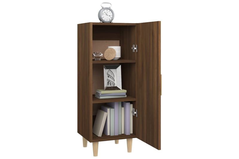 beBasic Skjenk brun eik 34,5x34x90 cm konstruert tre - Brun - Oppbevaring - Oppbevaringsmøbler - Sideboard & skjenk