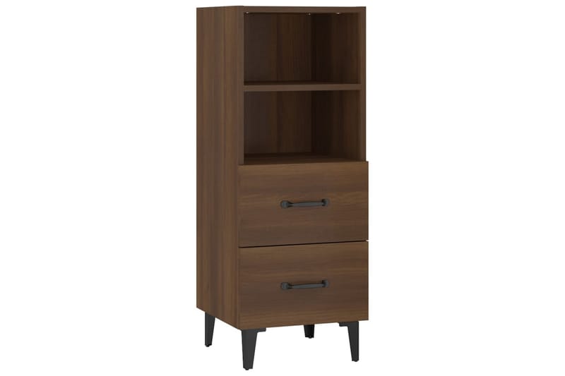 beBasic Skjenk brun eik 34,5x34x90 cm konstruert tre - Brun - Oppbevaring - Oppbevaringsmøbler - Sideboard & skjenk