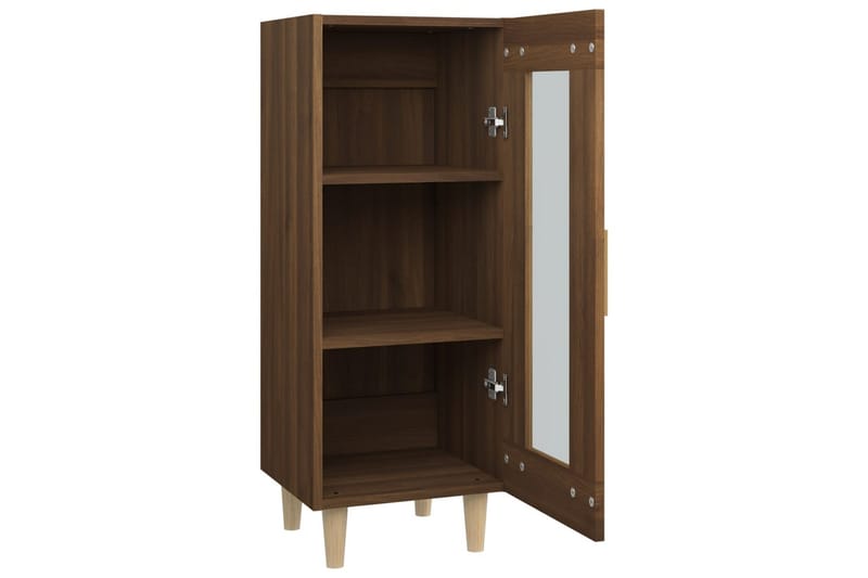 beBasic Skjenk brun eik 34,5x34x90 cm konstruert tre - Brun - Oppbevaring - Oppbevaringsmøbler - Sideboard & skjenk