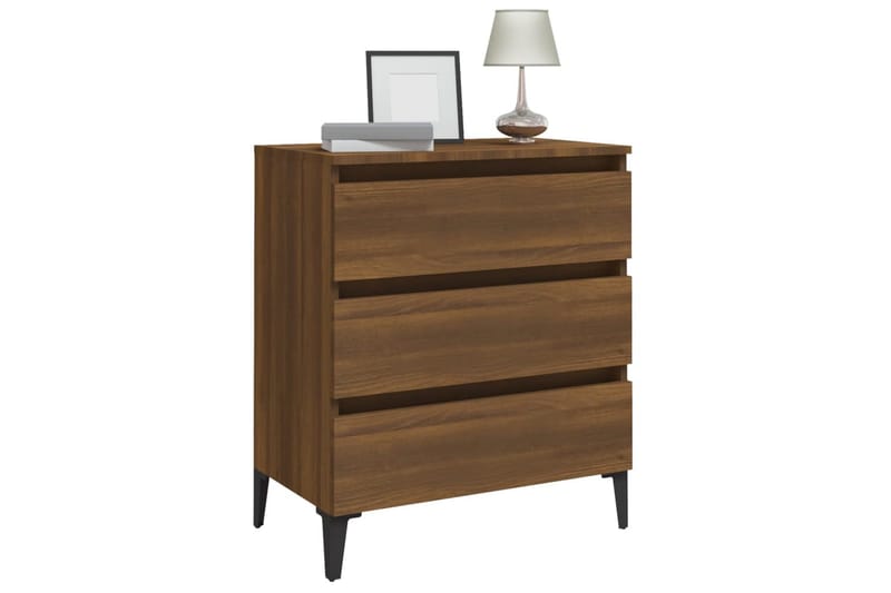 beBasic Skjenk brun eik 60x35x69 cm konstruert tre - Brun - Oppbevaring - Oppbevaringsmøbler - Sideboard & skjenk