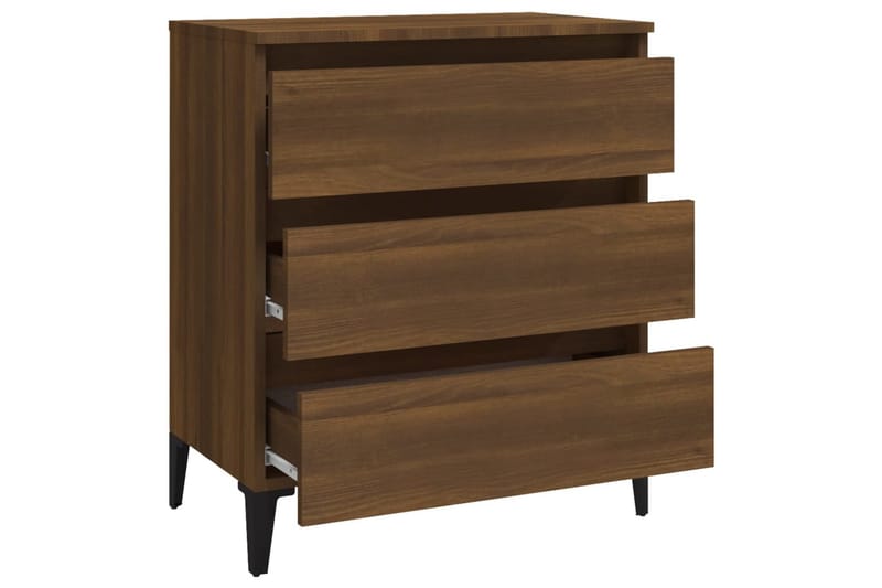 beBasic Skjenk brun eik 60x35x69 cm konstruert tre - Brun - Oppbevaring - Oppbevaringsmøbler - Sideboard & skjenk