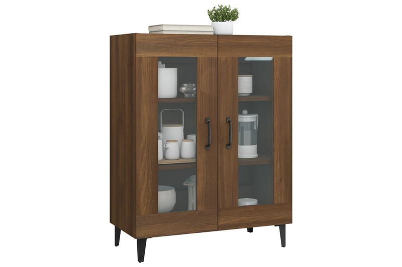 beBasic Skjenk brun eik 69,5x34x90 cm konstruert tre - Brun - Oppbevaring - Oppbevaringsmøbler - Sideboard & skjenk