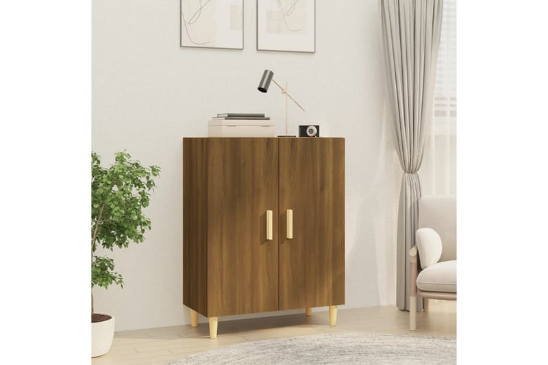 beBasic Skjenk brun eik 70x34x90 cm konstruert tre - Brun - Oppbevaring - Oppbevaringsmøbler - Sideboard & skjenk