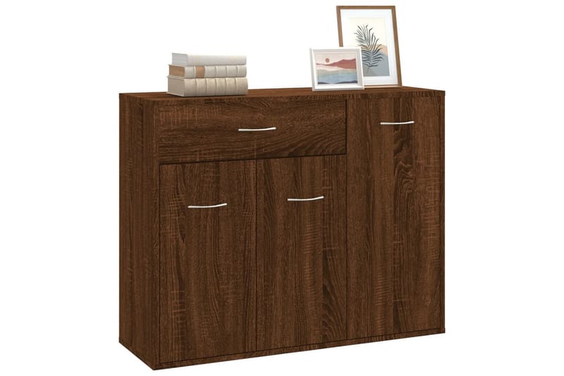 beBasic Skjenk brun eik 88x30x70 cm konstruert tre - Brun - Oppbevaring - Oppbevaringsmøbler - Sideboard & skjenk