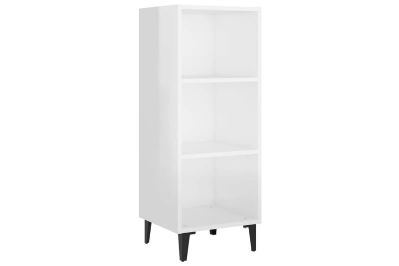 beBasic Skjenk høyglans hvit 34,5x32,5x90 cm konstruert tre - Hvit - Oppbevaring - Oppbevaringsmøbler - Sideboard & skjenk