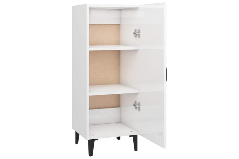 beBasic Skjenk høyglans hvit 34,5x34x90 cm konstruert tre - Hvit - Oppbevaring - Oppbevaringsmøbler - Sideboard & skjenk