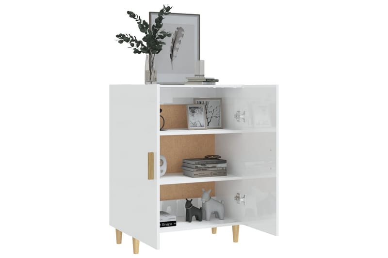 beBasic Skjenk høyglans hvit 70x34x90 cm konstruert tre - Hvit - Oppbevaring - Oppbevaringsmøbler - Sideboard & skjenk