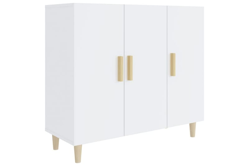 beBasic Skjenk høyglans hvit 90x34x80 cm konstruert tre - Hvit - Oppbevaring - Oppbevaringsmøbler - Sideboard & skjenk