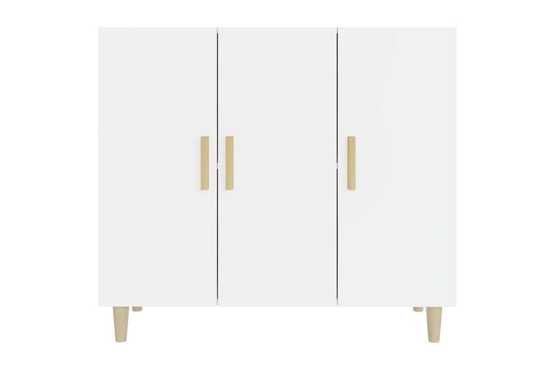 beBasic Skjenk høyglans hvit 90x34x80 cm konstruert tre - Hvit - Oppbevaring - Oppbevaringsmøbler - Sideboard & skjenk