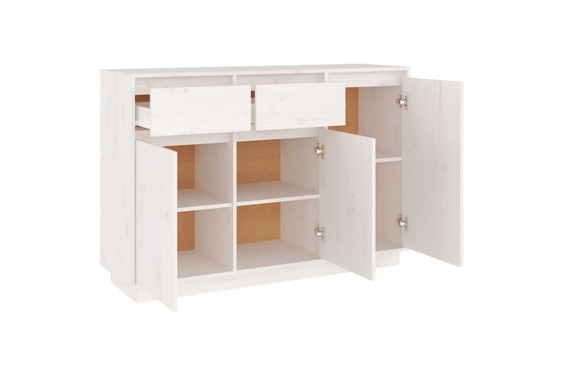 beBasic Skjenk hvit 110x34x75 cm heltre furu - Hvit - Oppbevaring - Oppbevaringsmøbler - Sideboard & skjenk