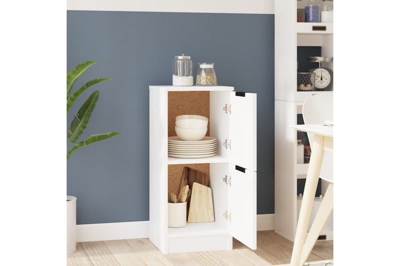 beBasic Skjenk hvit 30x30x70 cm konstruert tre - Hvit - Oppbevaring - Oppbevaringsmøbler - Sideboard & skjenk