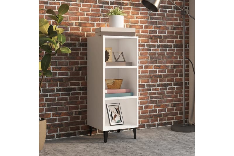 beBasic Skjenk hvit 34,5x32,5x90 cm konstruert tre - Hvit - Oppbevaring - Oppbevaringsmøbler - Sideboard & skjenk